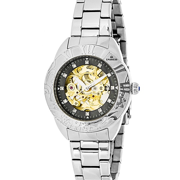 NWT Women\'s Automatic Skeleton Dial Watch